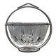 Art Deco sugar bowl, glass, silver-plated brass, Poland, 1920s
