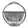 Art Deco sugar bowl, glass, silver-plated brass, Poland, 1920s