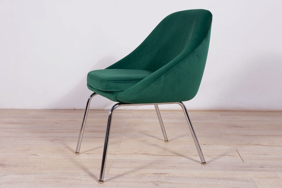 Fauteuil chrome et tissu , années 1960