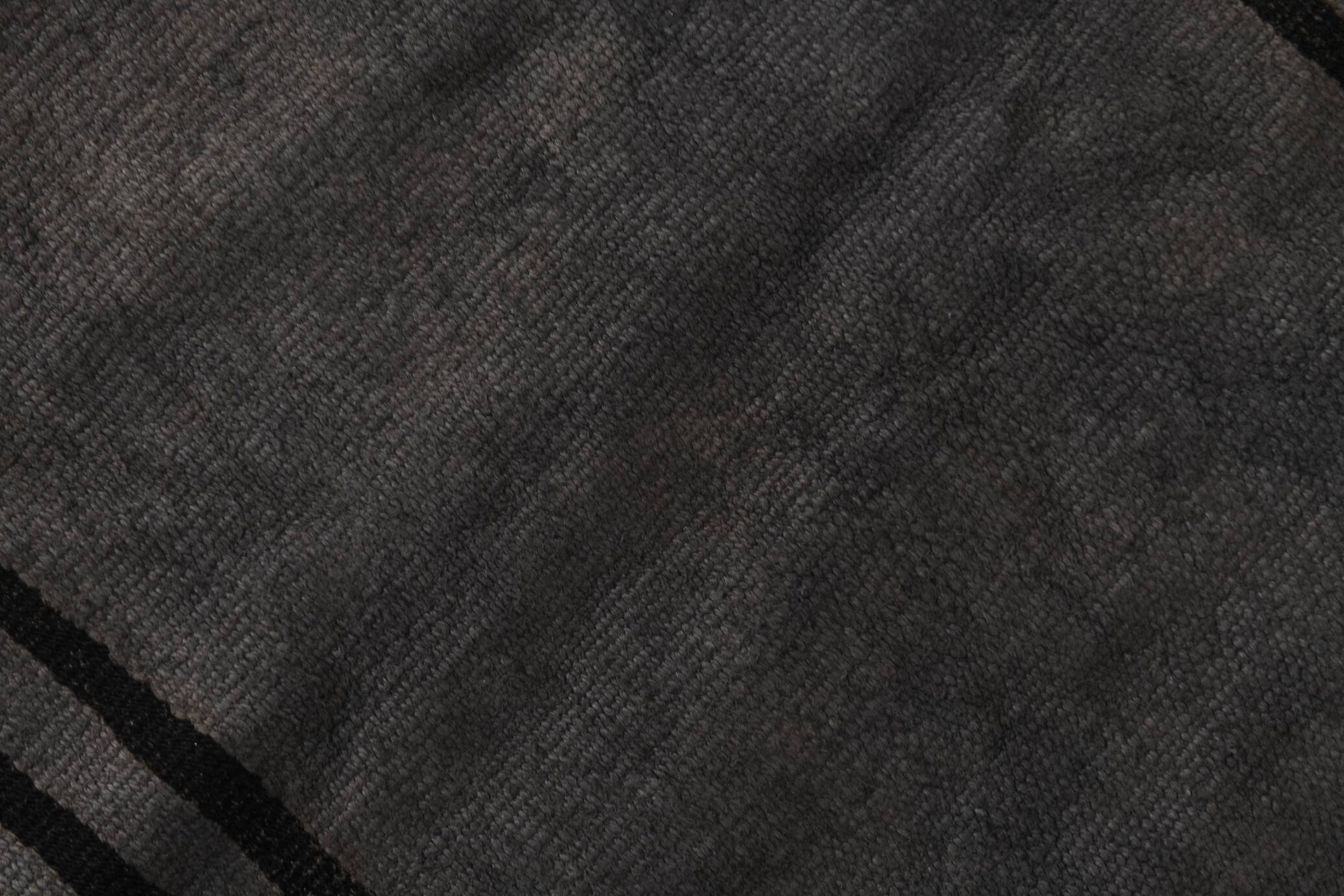 2x8 Green & Black One-of-a-Kind Vintage Kilim Runner, 67x247 Cm