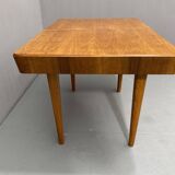 Table à manger réglable en noyer par Setona, années 1950, Tchécoslovaquie