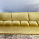 1930’s danish art deco 3 seat yellow velour sofa