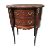 Commode Louis XV, marquetée, forme "rognon"