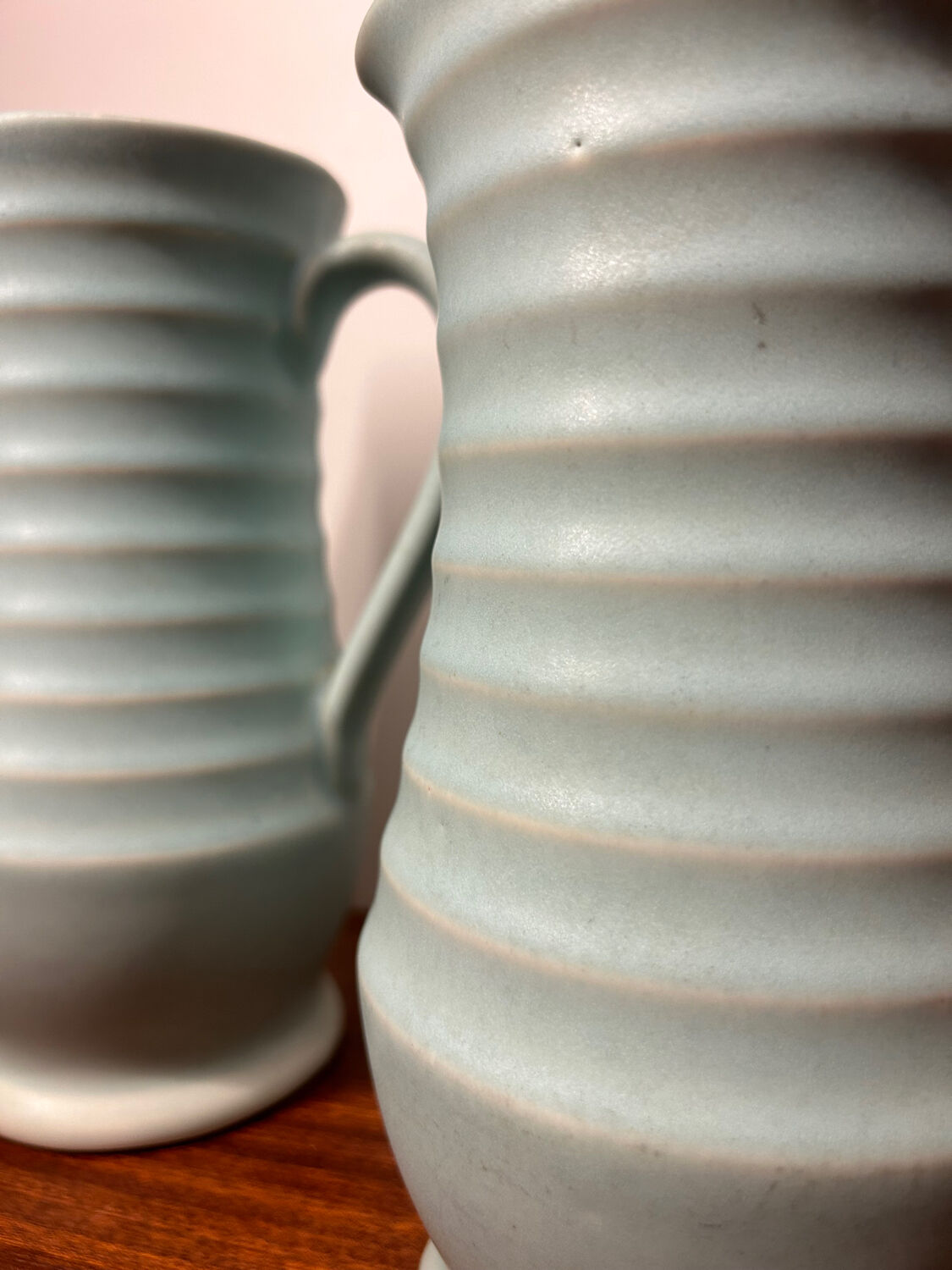 Pair of Langley ceramic pitchers