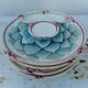 Set of four artichoke plates in earthenware