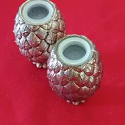 Pair of pineapple salt and pepper shakers, Italy, 1970s, Mauro Manet