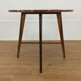 Wooden clover side table, compass feet, 50s