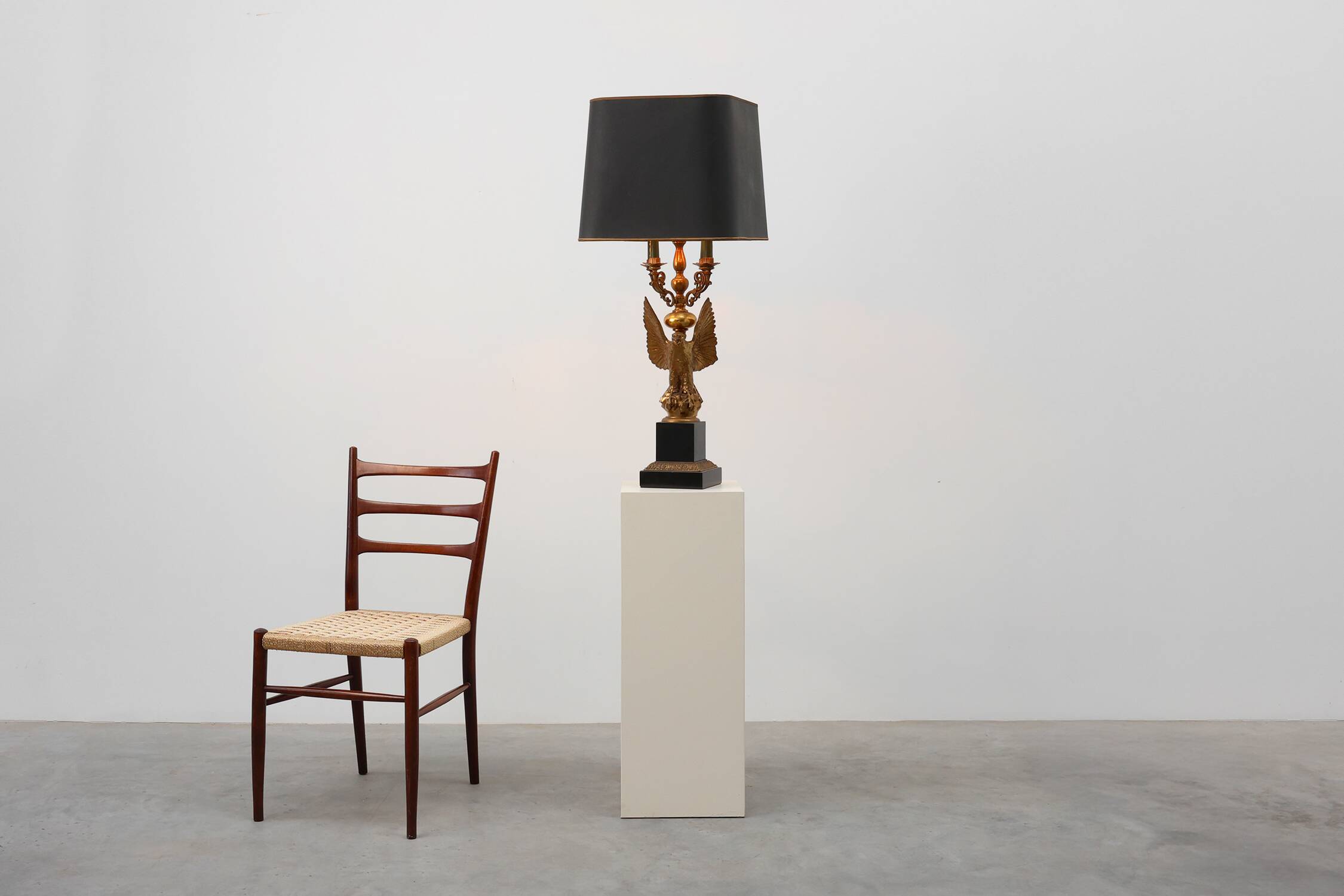 Hollywood Regency lamp with Eagle by Deknudt, Belgium ca. 1980