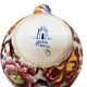 Gien earthenware tea set, peony decoration