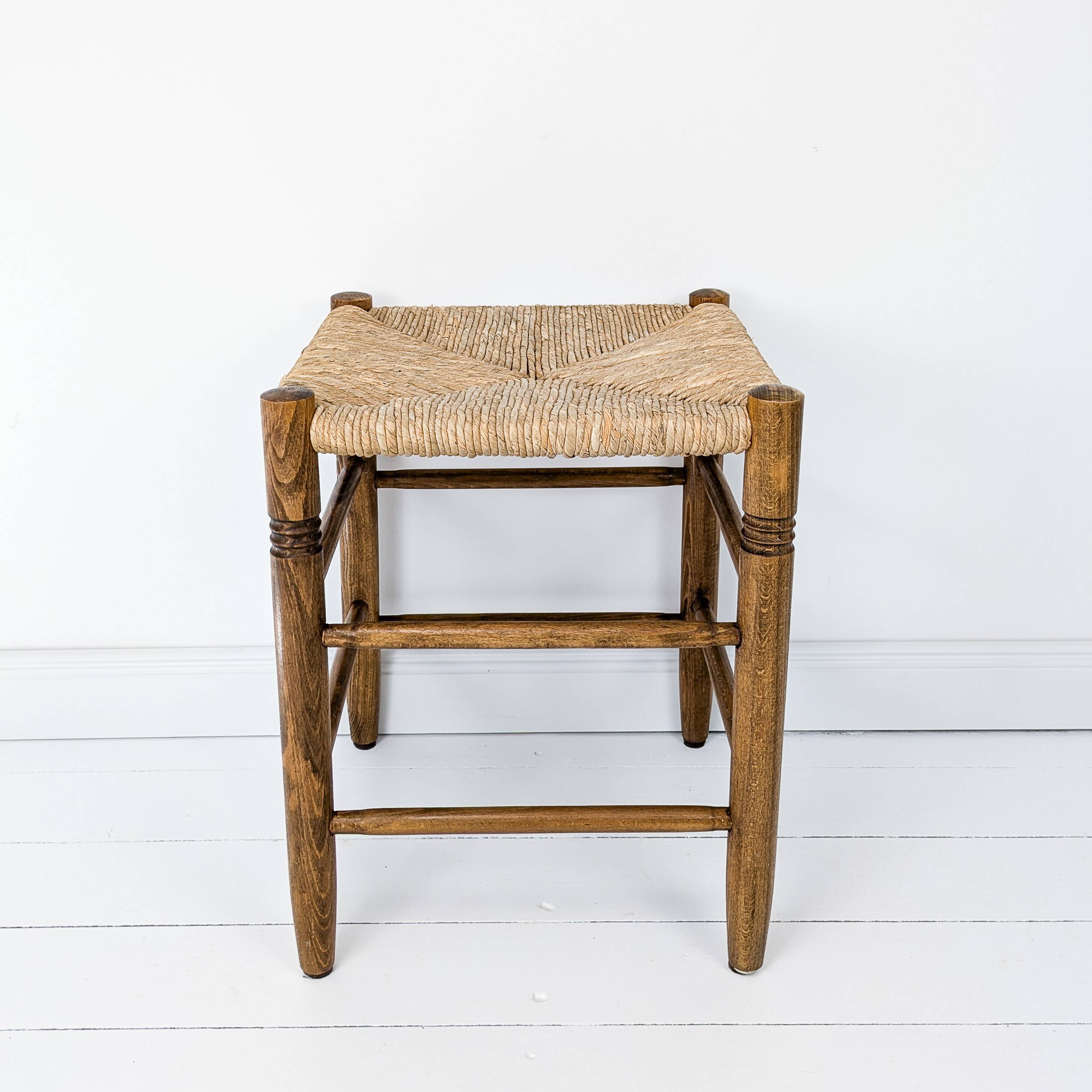 Tabouret mid century rustique