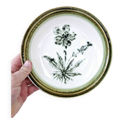 8 vintage hollow plates earthenware Gien model Herbiers table arts France