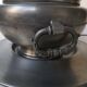 Soup tureen on a pewter serving dish