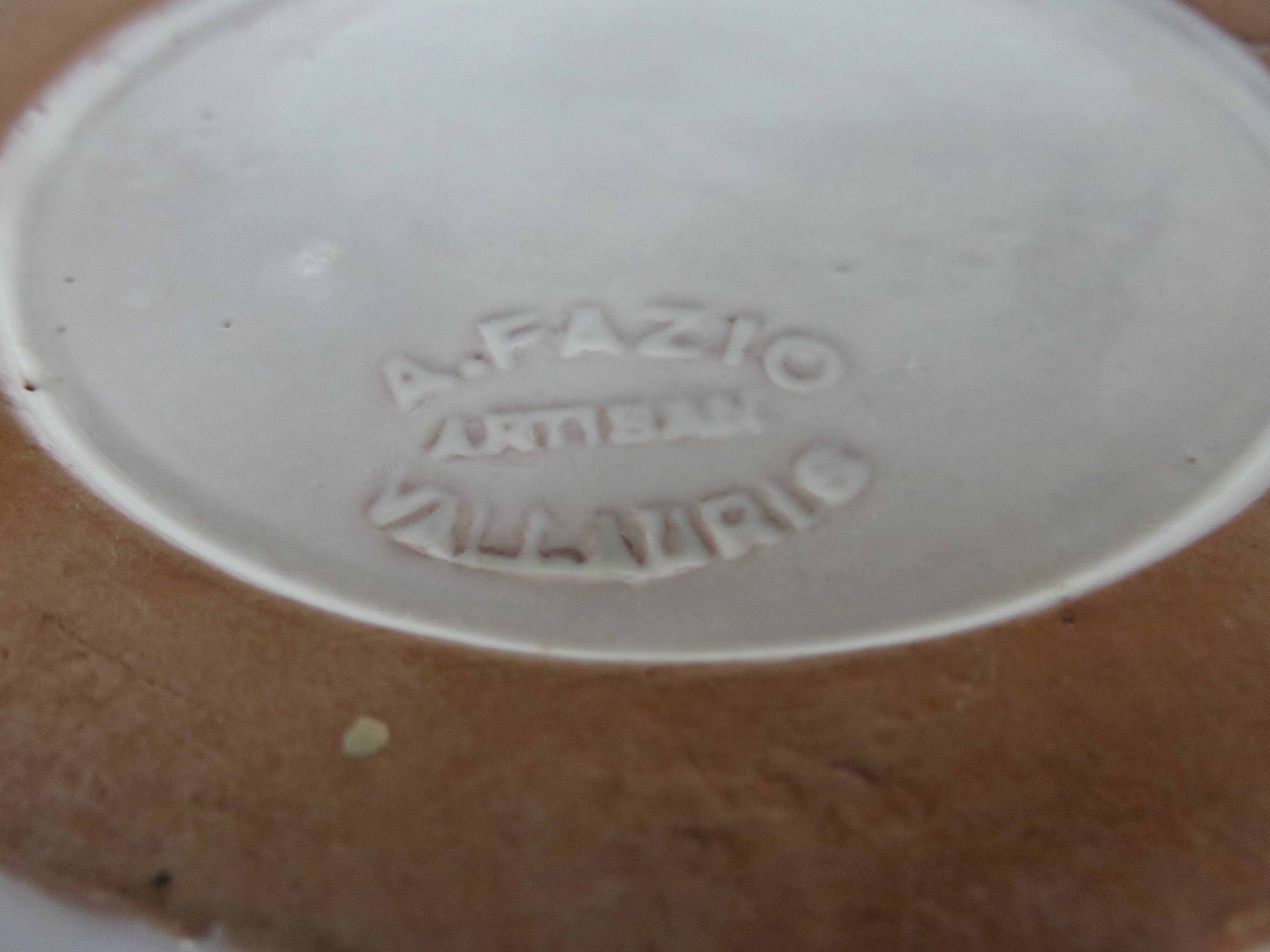 Saladier Antoine Fazio à Vallauris, années 50-60