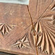 Antique hand carved  frame solid wood  22 cm x 17.5 cm