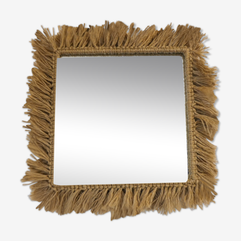 30x30cm jute mirror