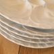5 white porcelain oyster plates by Pillivuyt