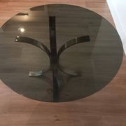 Table basse en verre des années 1970