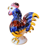 Antique enameled ceramic rooster.