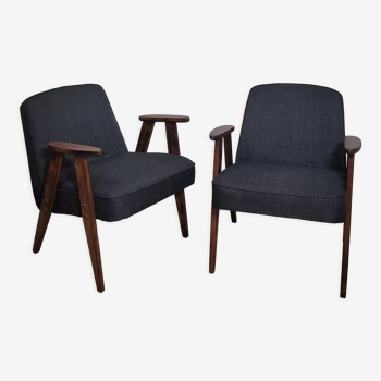 Pair of armchairs 366 designed in the 1960s by Jozef Chierowski