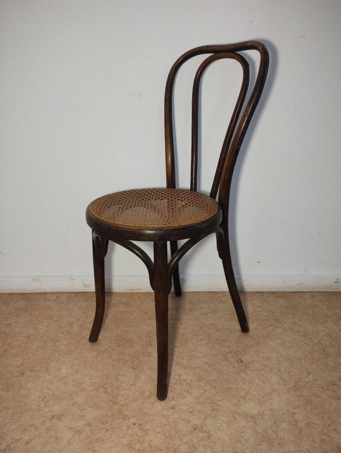 Caned bistro chair