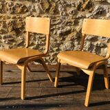 Paire de chaises enfant vintage, bois courbé circa 1950/1950