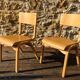 Pair of vintage children's chairs, curved wood circa 1950/1950
