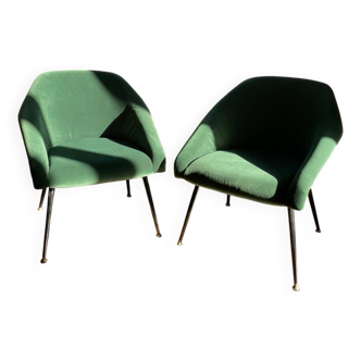 Paire de fauteuils, modele eva 1960-1970