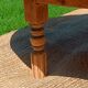 Round coffee table in solid walnut – foldable top