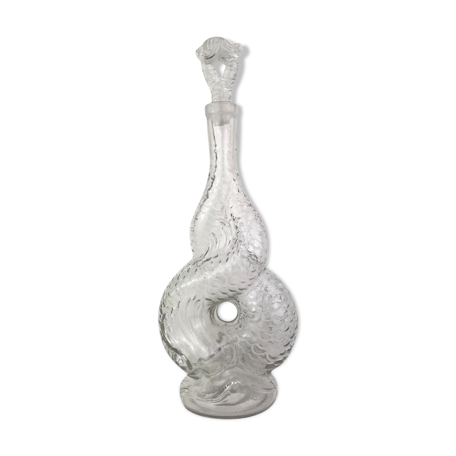 Dolphins carafe blown glass