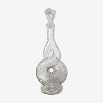 Dolphins carafe blown glass