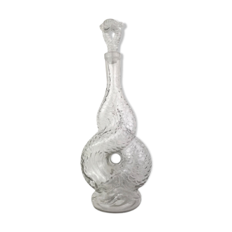 Carafe aux dauphins verre soufflé