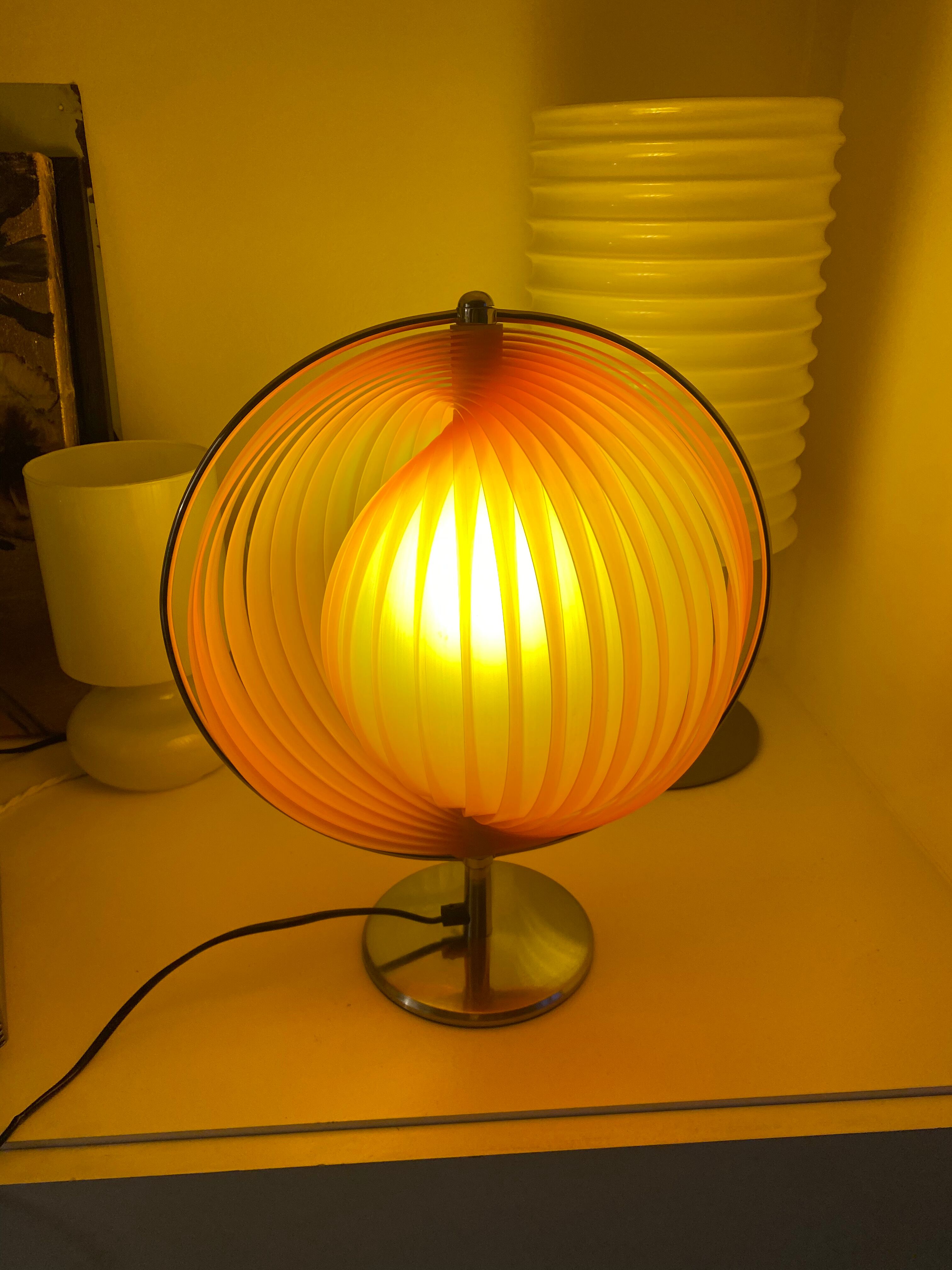 Moon orange lamp Kare vintage design 80s