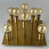 60s 70s ceiling lamp Sölken Leuchten Germany in brass