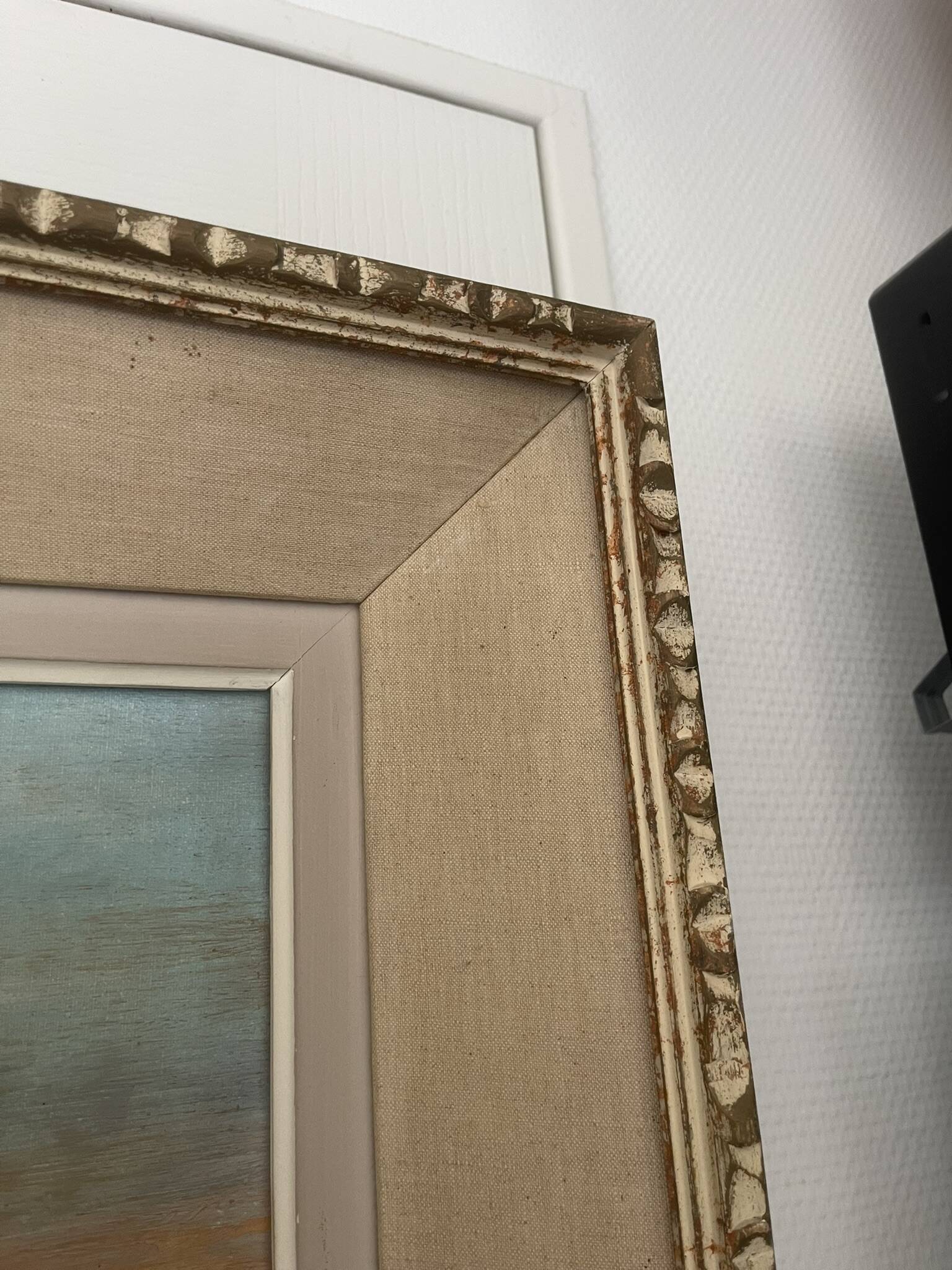 Oil Painting Canvas Sunset Boat Sea Sailboat Frame 62x