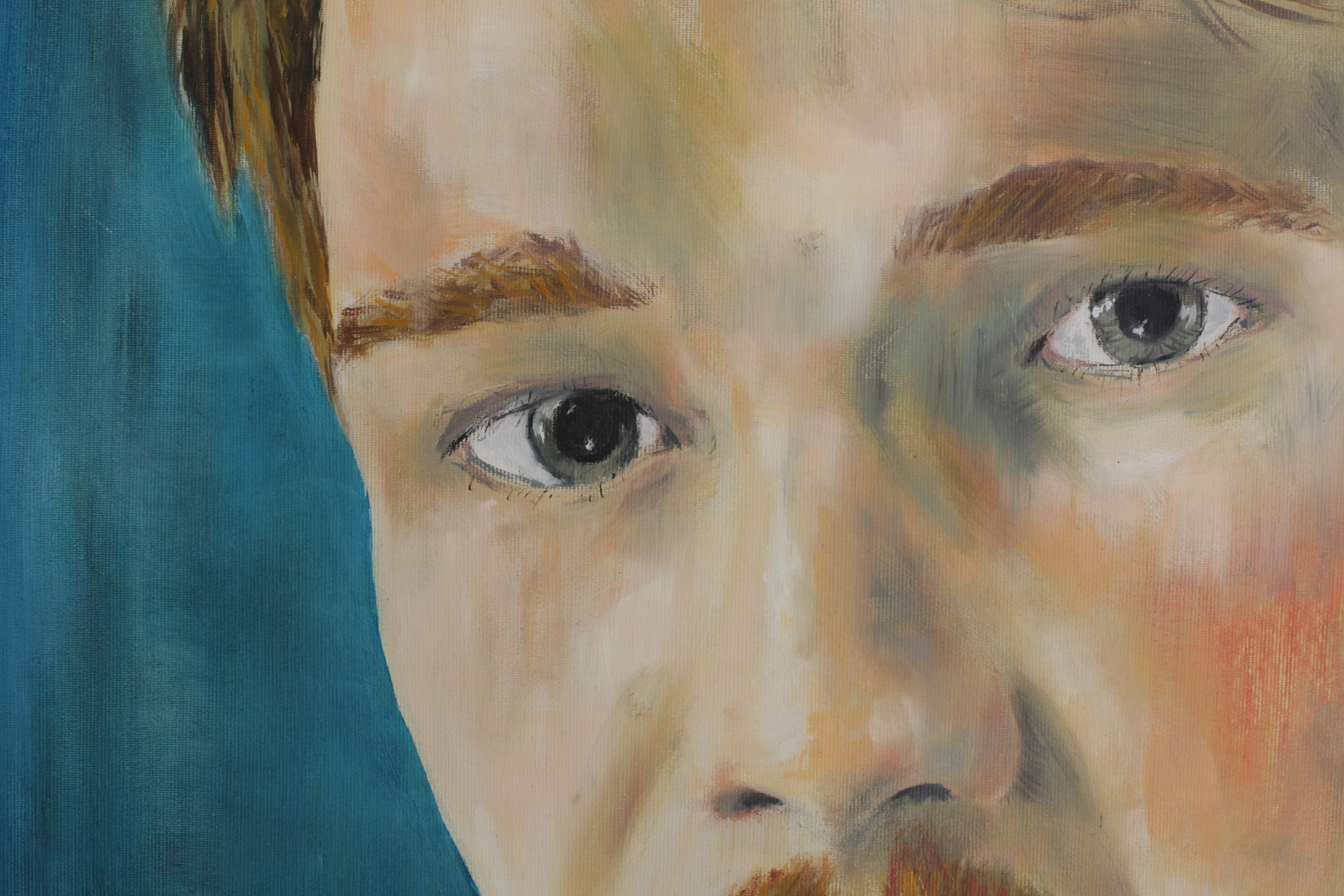 Portrait painting young man