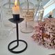 Black wrought iron candlestick