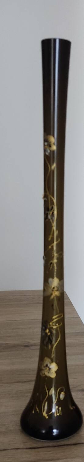 Large 50 cm high single-flower vase signed Arion