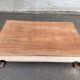 Decapitated opium coffee table in raw wood from the 90s.