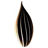 Black and White Penguin Murano Glass Table Lamp with Silver Flakes, Italy