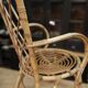 Pair of chairs in rattan 1960 by Louis Sognot