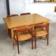 Table pierrette oak clear vintage 1960