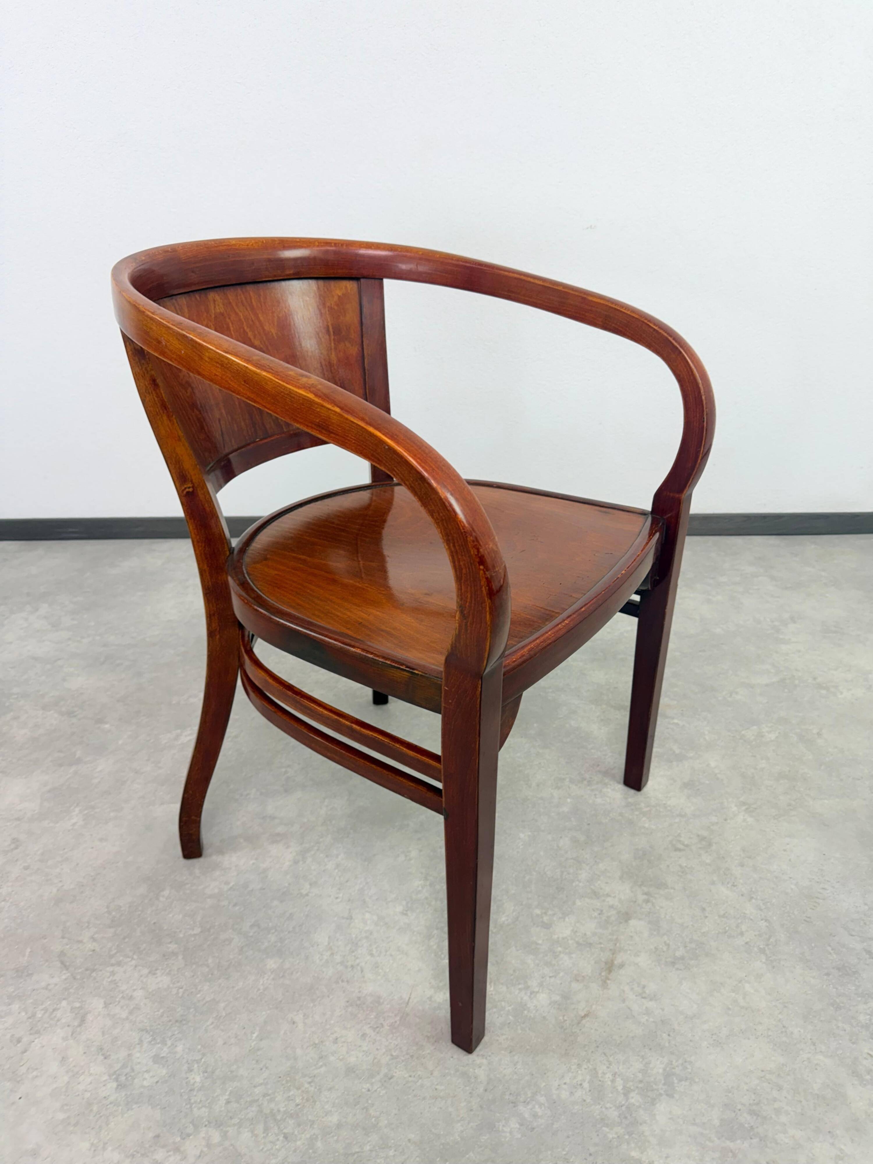 Extremely rare armchairs no. 6521 by Otto Wagner for Thonet