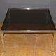 Table basse en chrome et vers fumé vers 1970