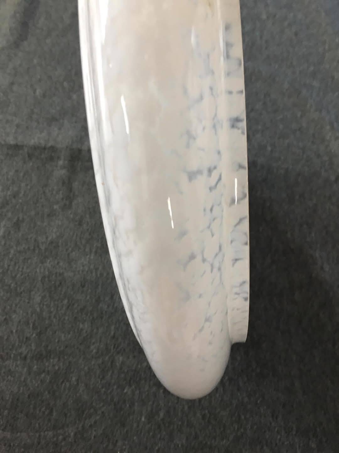 Large white Clichy art deco glass globe