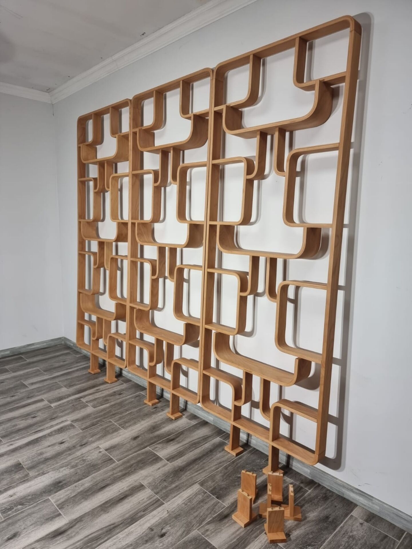 3 screens by Ludvik Volak for Drevopodnik Holesov, 1950s