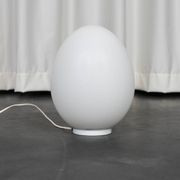 Vianne egg lamp Domec white glass edition, 1970