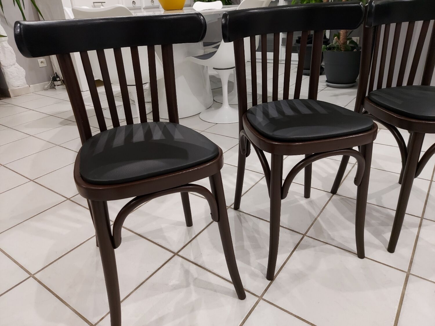 Set of 6 bistro chairs from the 1970s