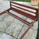 Vintage Scandinavian teak adult bed from the 60s and 70s bedside table.
