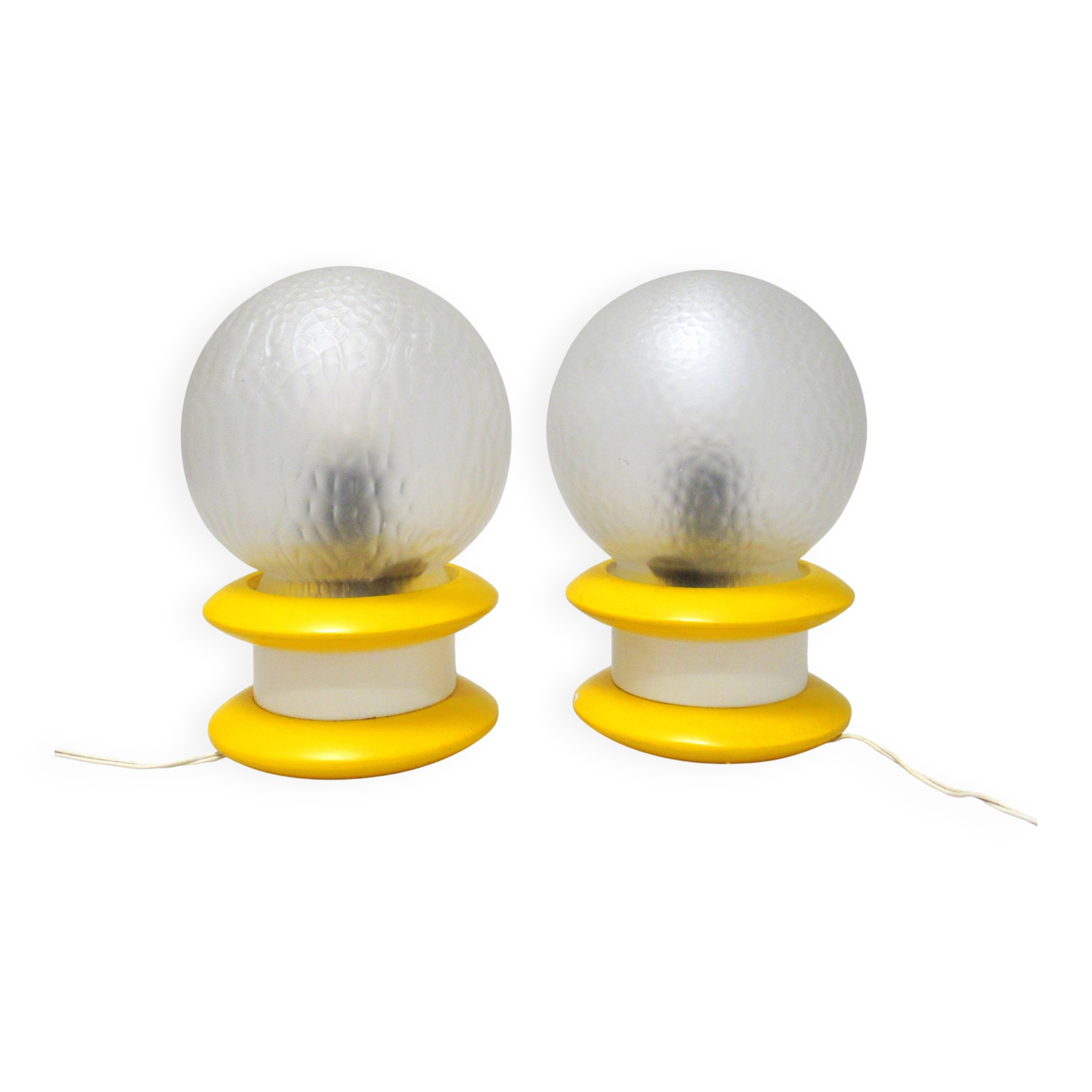 Paire de lampes boule années 60