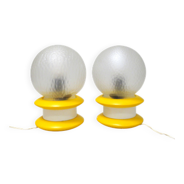 Pair of 1960s globe lamps